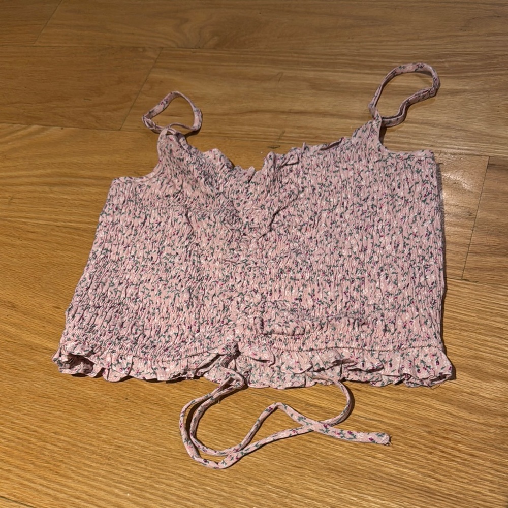Dress Forum Pink Floral Crop Top
